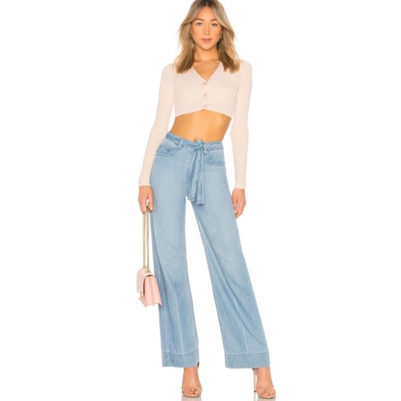 🎀SOLD🎀Light Blue Wide Leg High Rise Jeans 24 - Picture 2 of 6